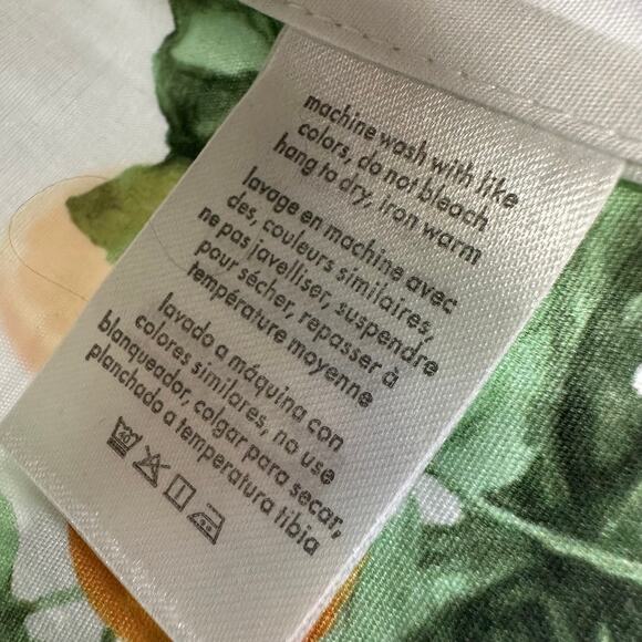 WeWoreWhat Straight Neck Corset Crop Top Orange Fruit Print  Womens Size Small - Picture 5 of 10